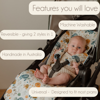WHOLESALE - Universal Pram Liner with matching shoulder strap covers